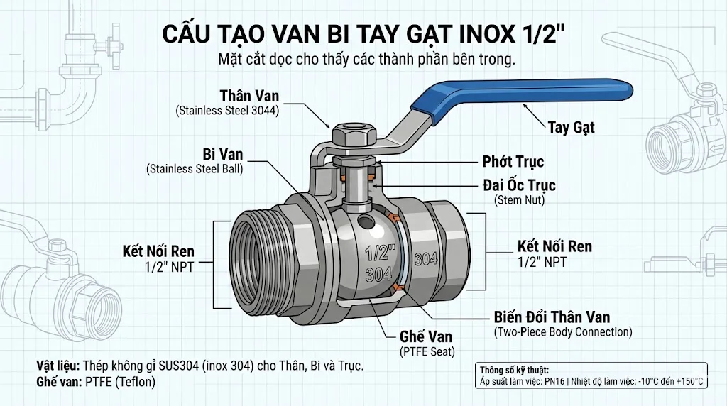 Các loại van inox 21 phổ biến