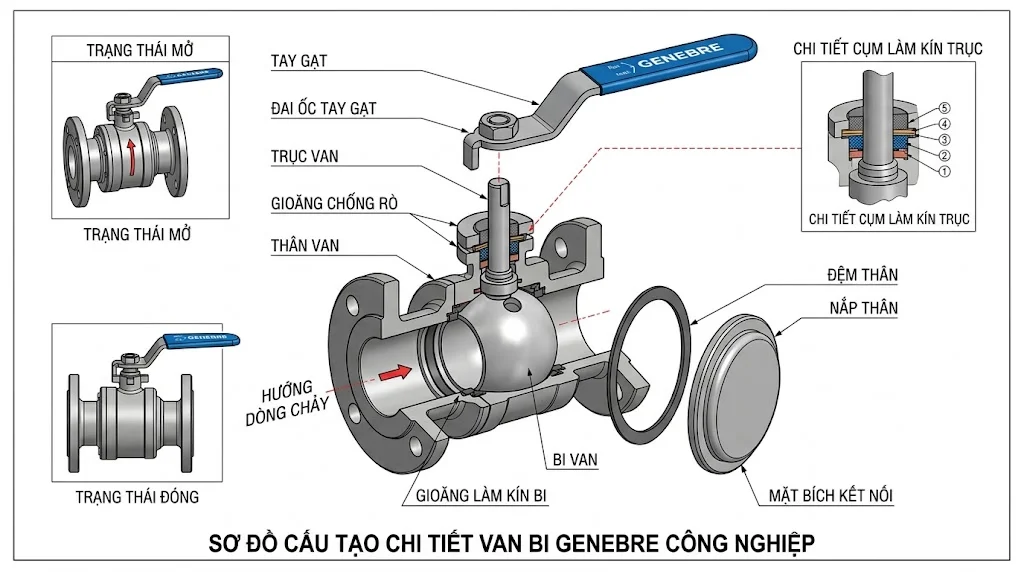 Các dòng van Genebre phổ biến hiện nay