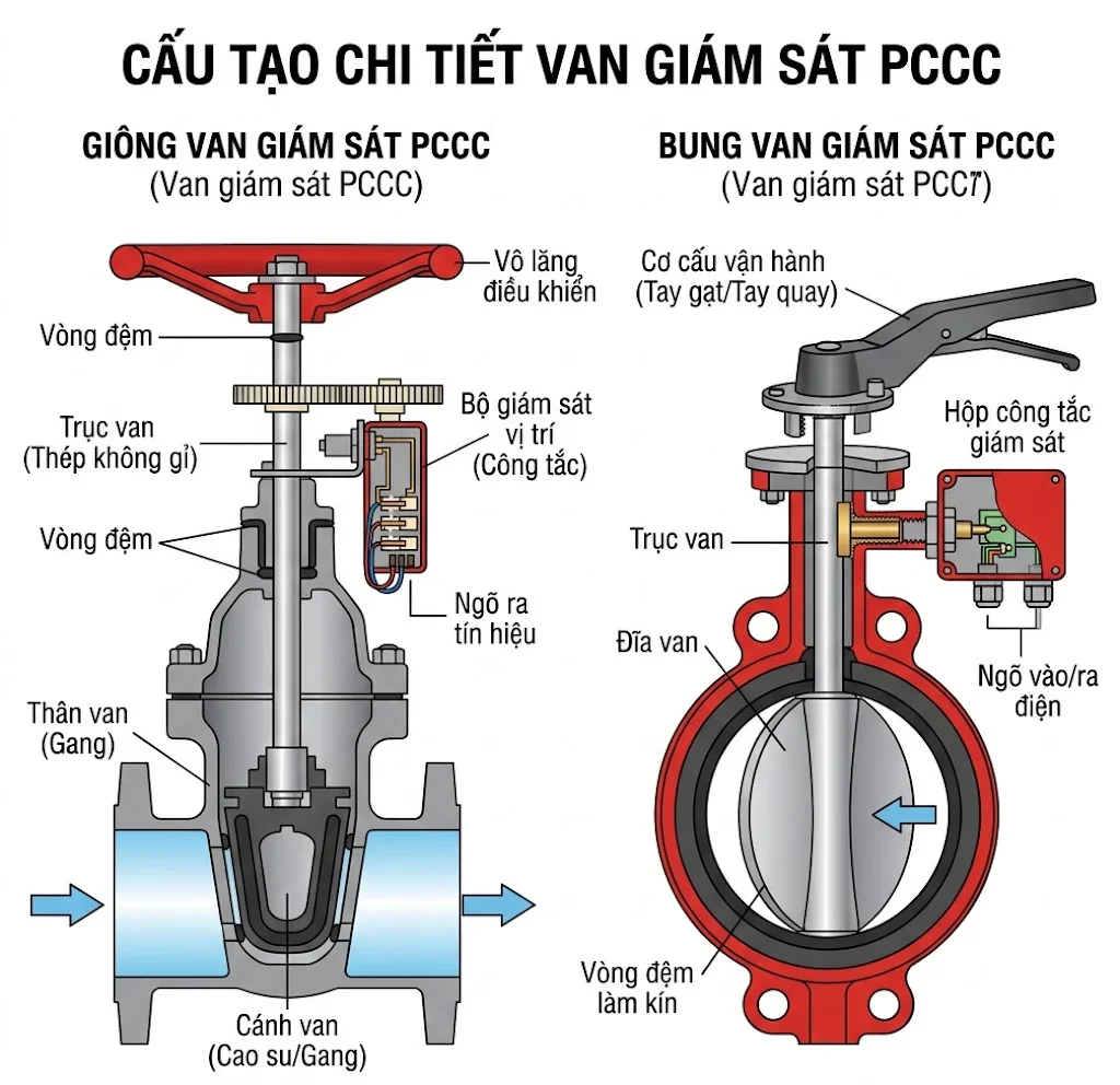 Cấu tạo của Van giám sát PC