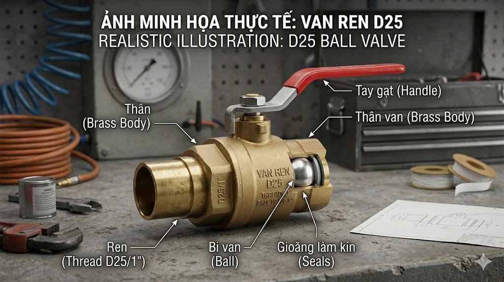 Van ren D 25 và ứng dụng thực tế