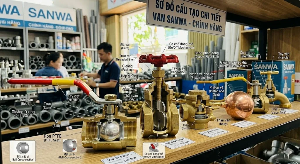 Các loại Van Sanwa phổ biến
