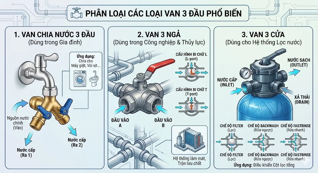 Khái niệm Van ba đầu và đặc điểm nổi bật