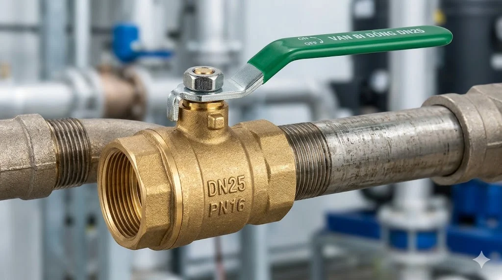 Khái niệm Van bi đồng DN 25 và đặc điểm nổi bật