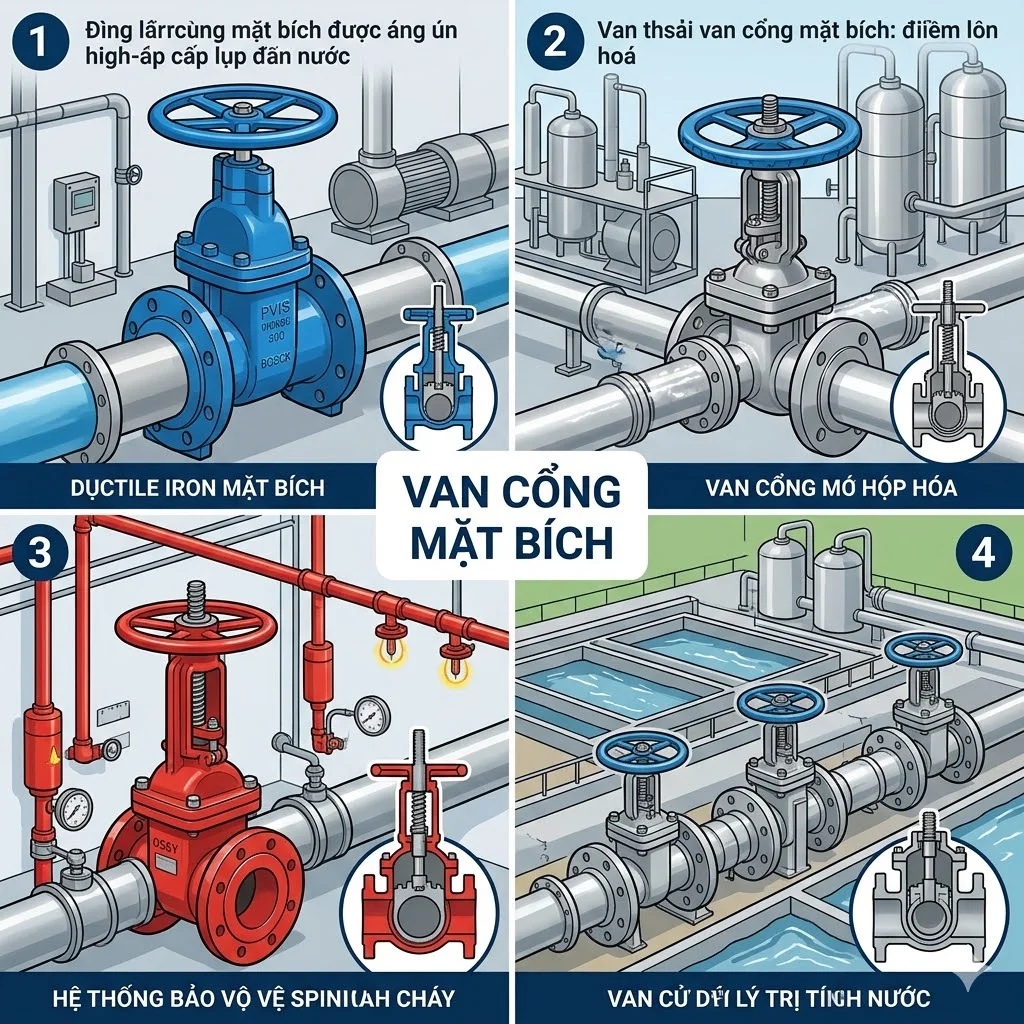 Van mặt bích và ứng dụng thực tế