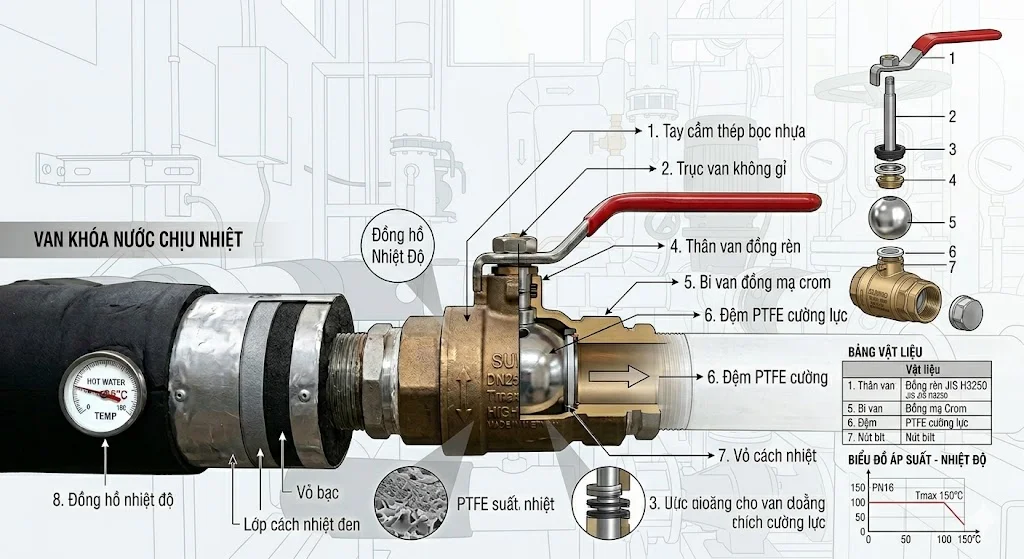 Nguyên lý hoạt động của van khóa chịu nhiệt