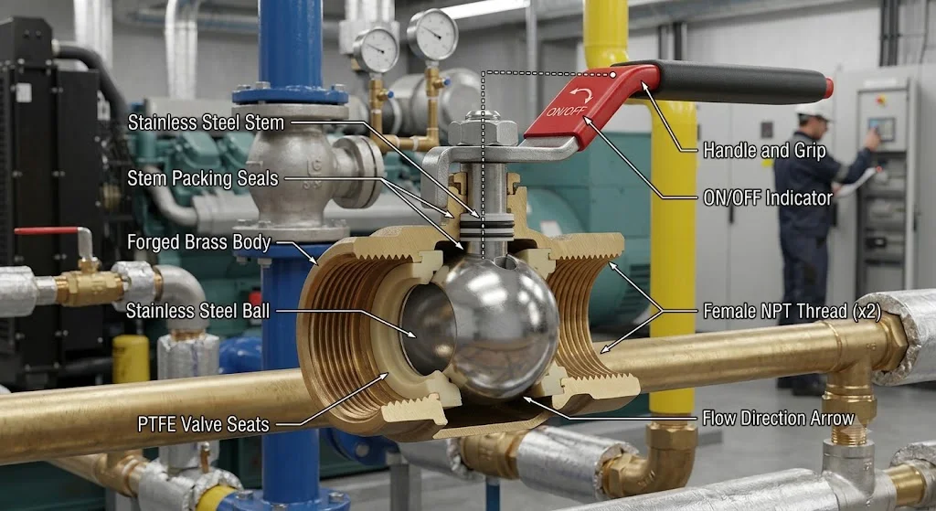 Cấu tạo của Ball Valve DN 20