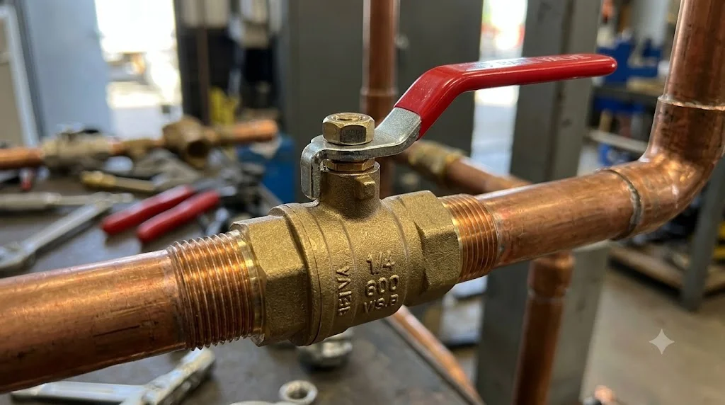 Brass Ball Valve with Red Handle là gì?