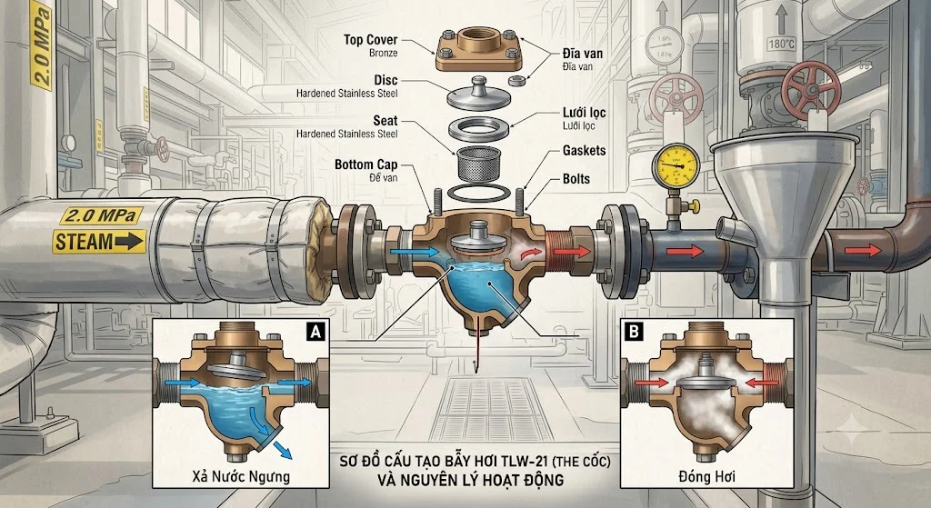 Các loại Cóc xả hơi nước phổ biến