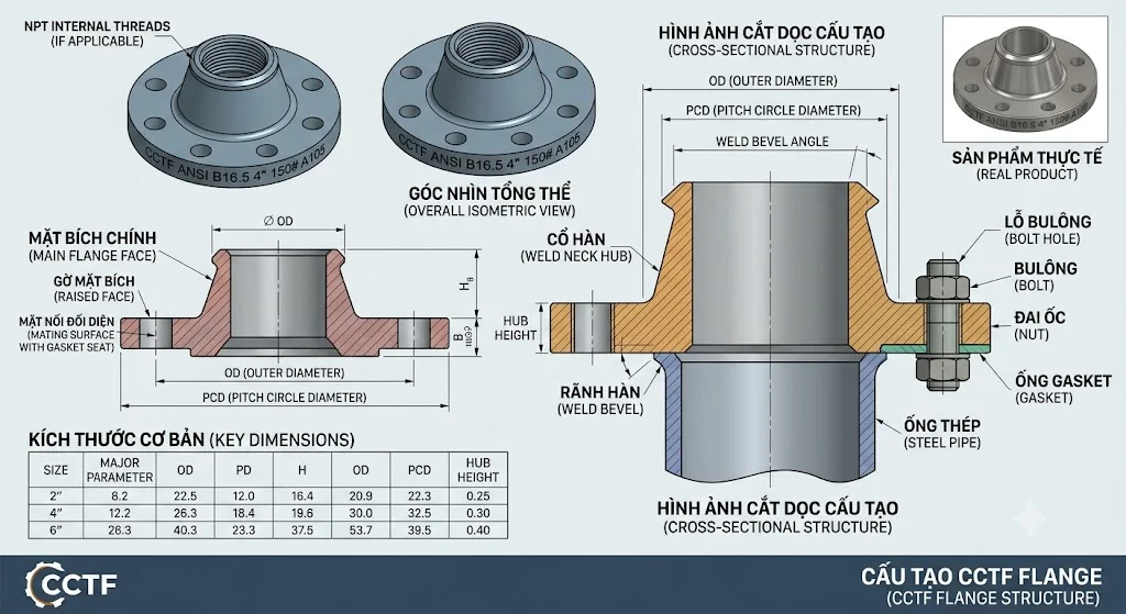Cấu tạo của CCTF Flanges