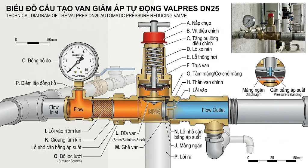 Giá van xả áp nước hiện nay