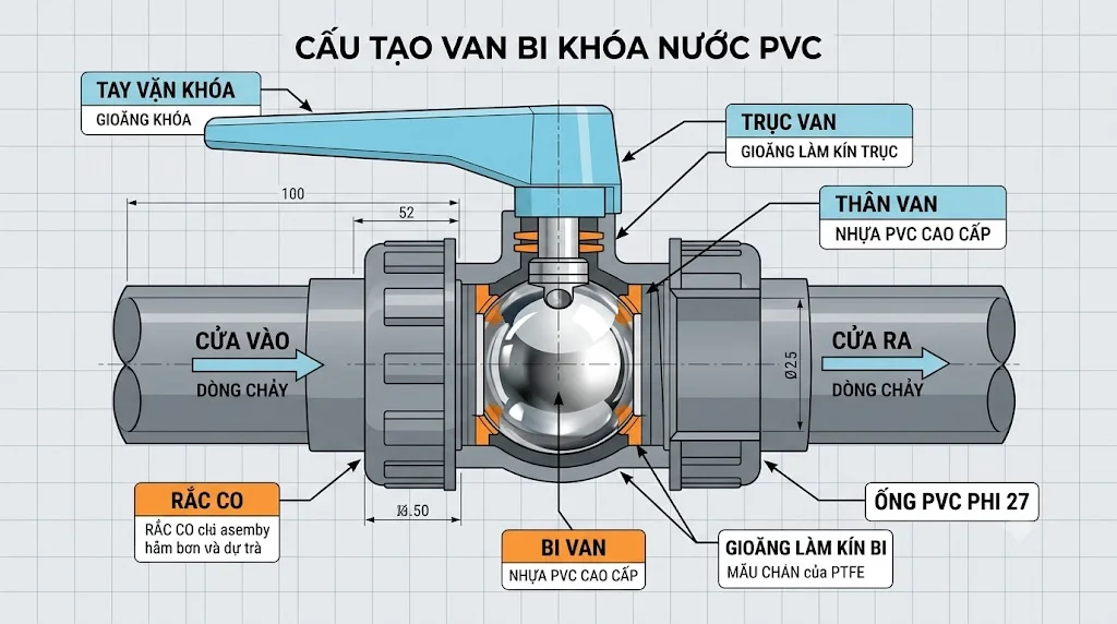 Các loại Khóa nước 27 phổ biến