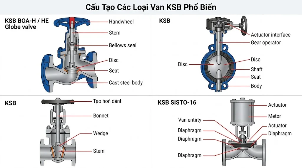 Các loại KSB Valve phổ biến