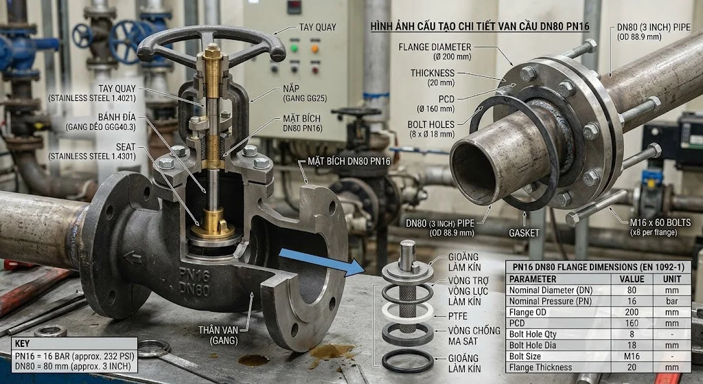 Ưu điểm của van PN16 DN 80