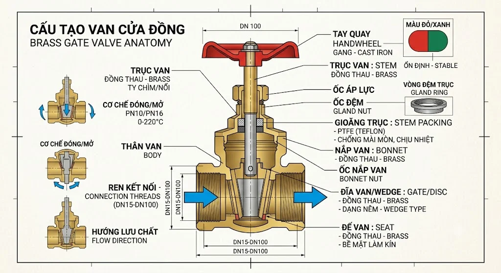 Ưu điểm của van khóa nước bằng đồng