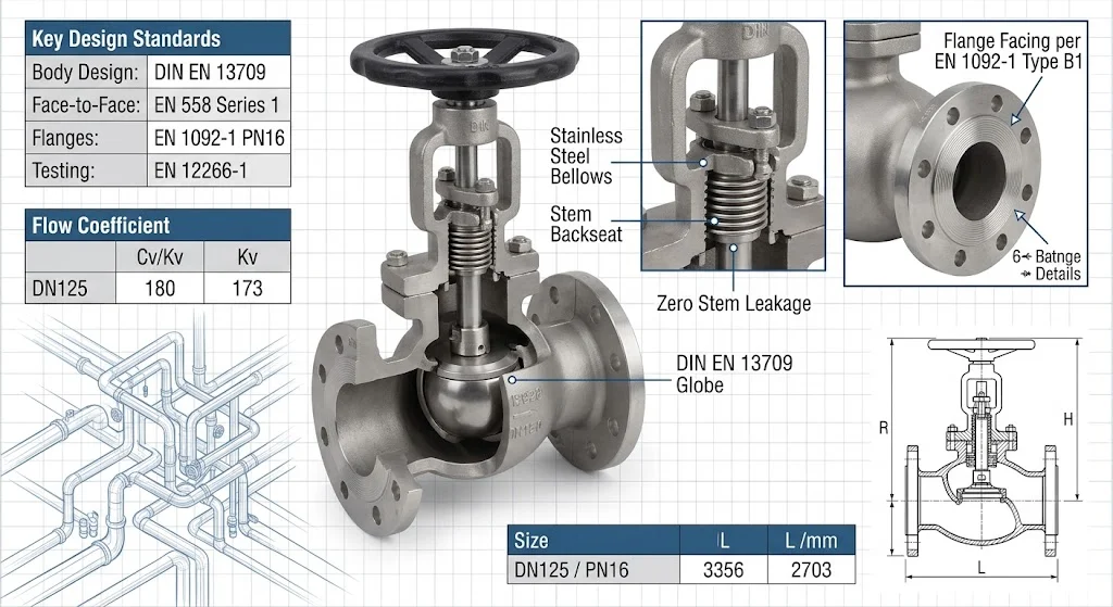 Thông số kỹ thuật của Valve DIN Standard