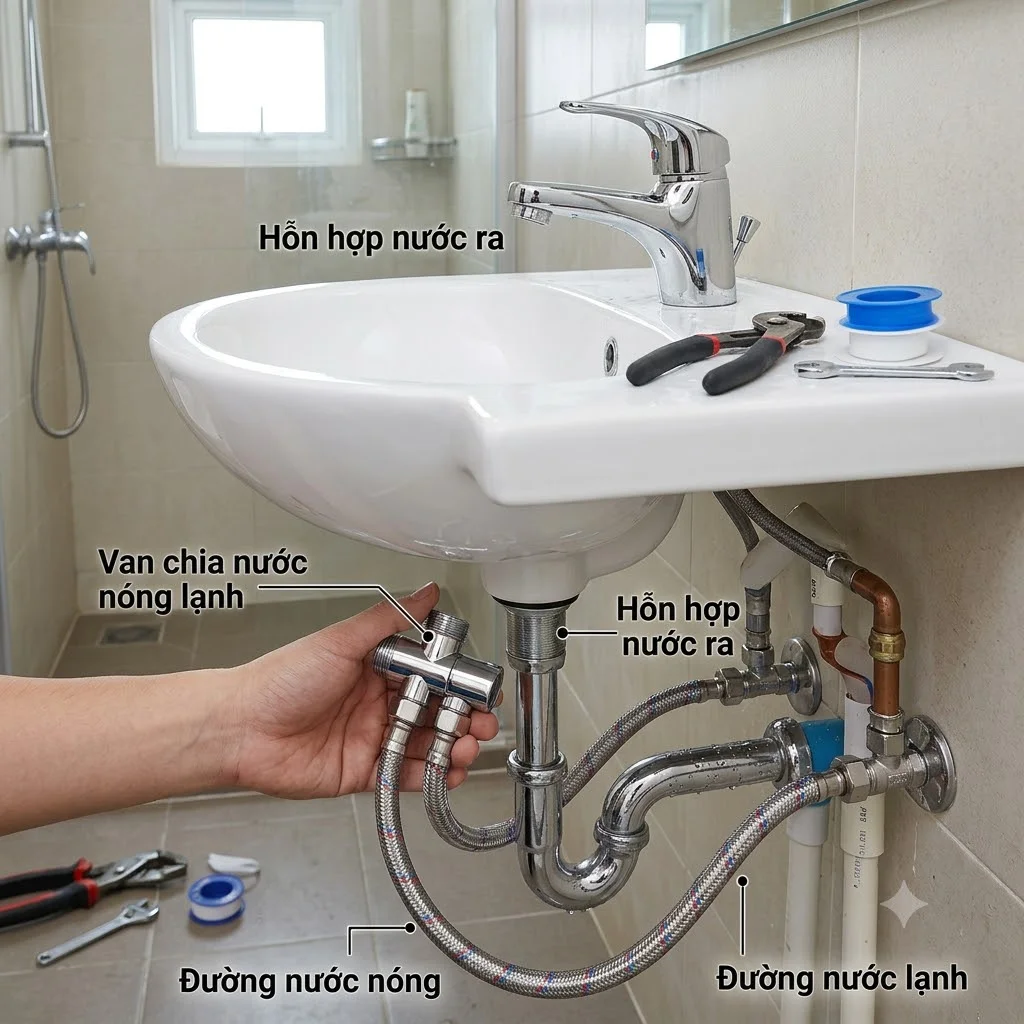 Nguyên lý hoạt động của Van chia nước nóng lạnh