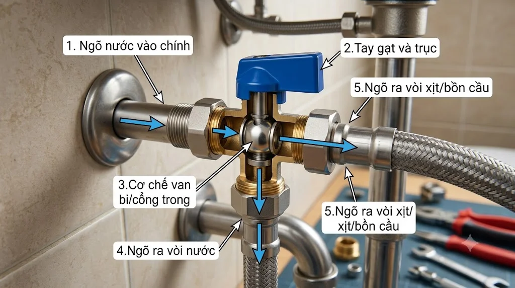 Nguyên lý hoạt động của Van nước chữ T