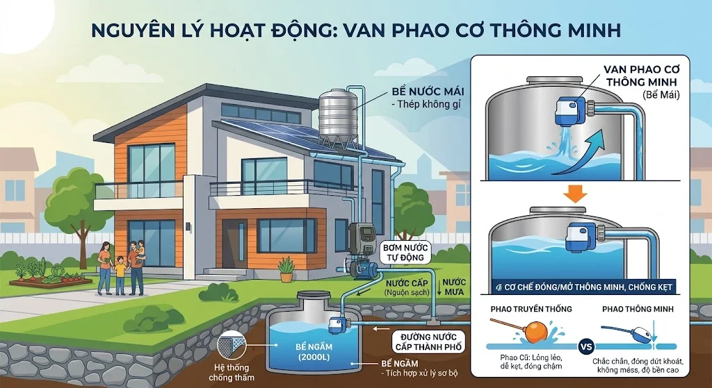 So sánh Van phao cơ thông minh và van phao truyền thống