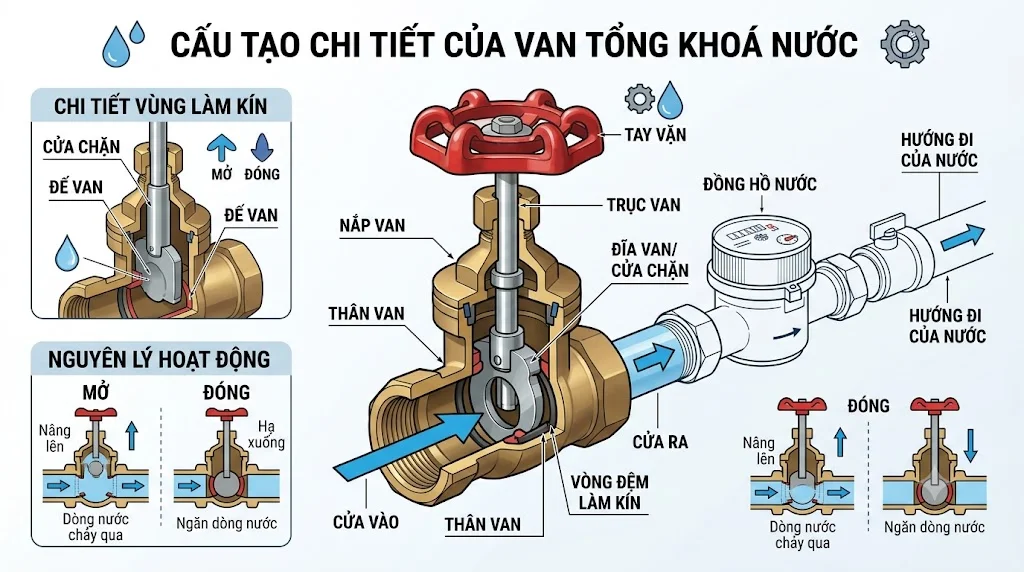 Các loại Van khóa nước phổ biến