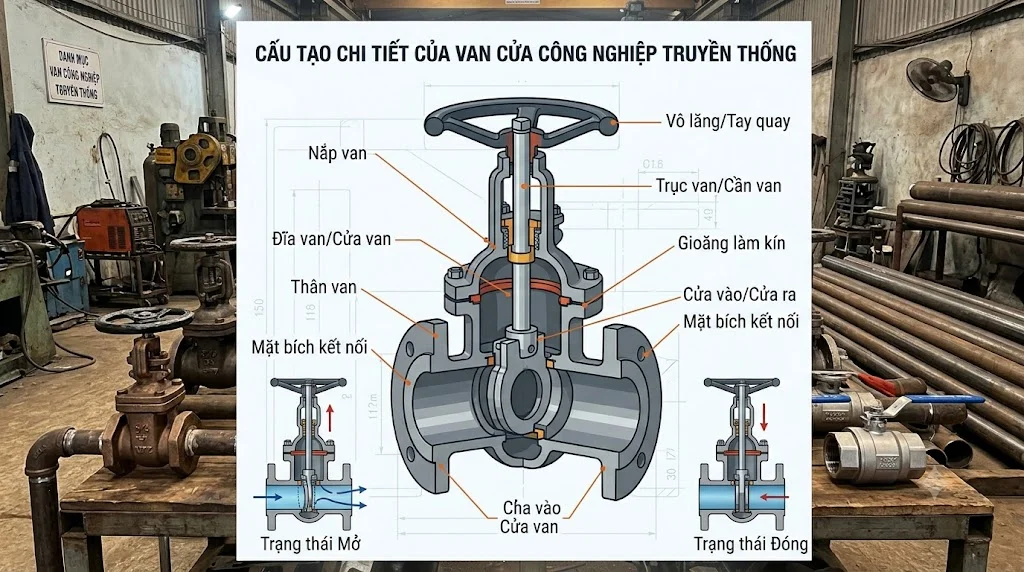 Cấu tạo của Van truyền thống