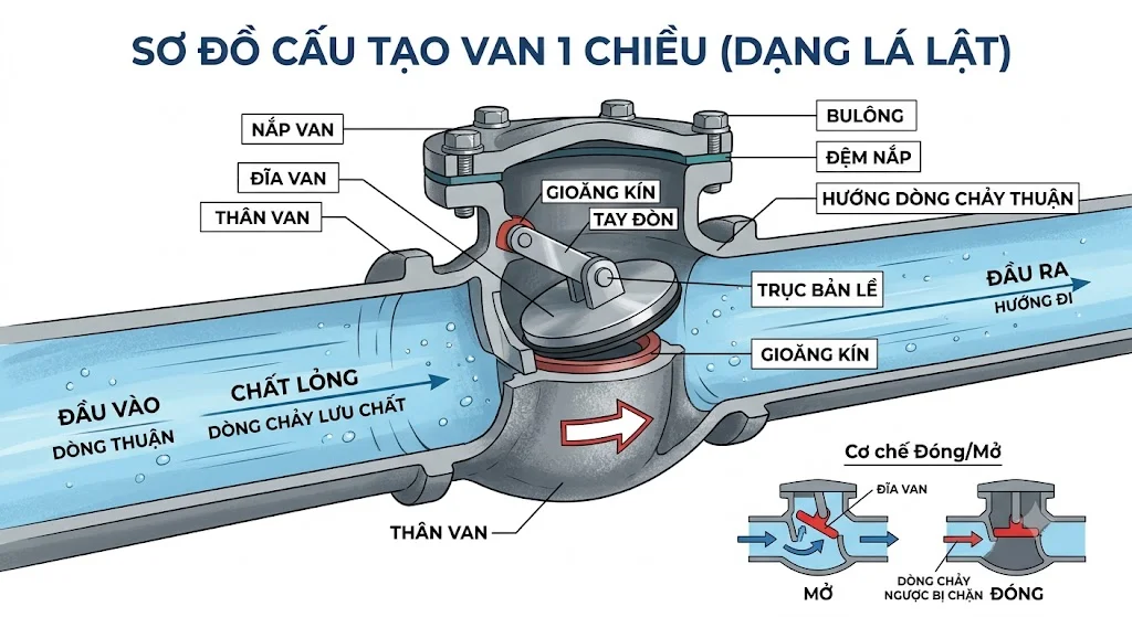 Van 1 chiều là gì?