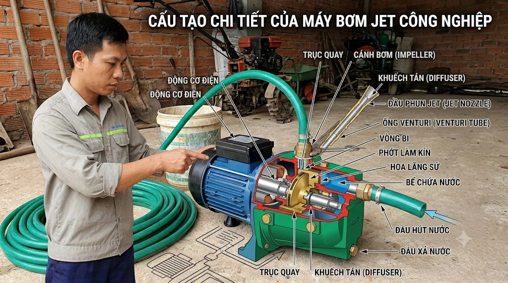 Cấu tạo Bơm con heo