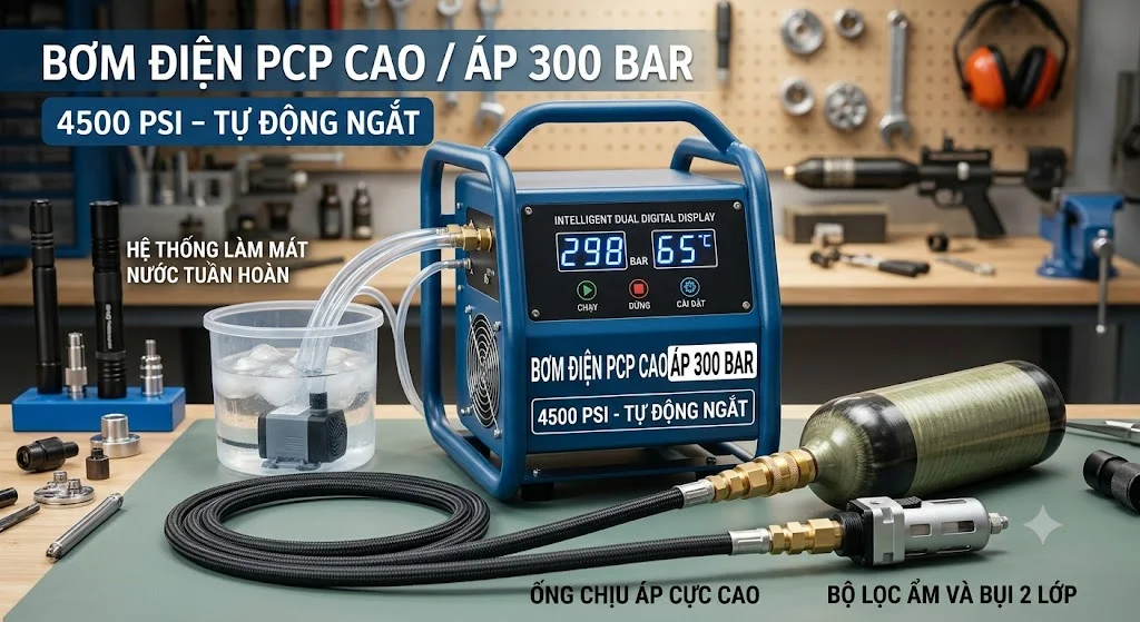 Cấu tạo của bơm điện PCP