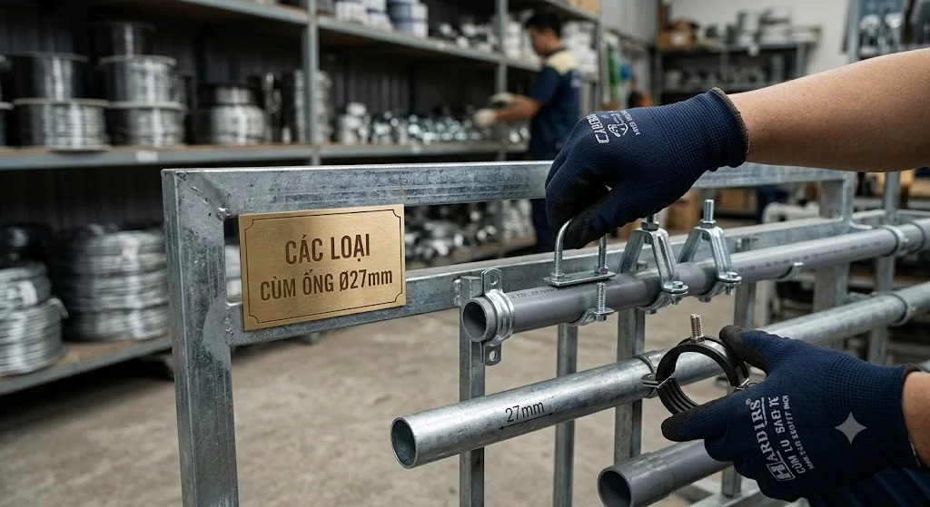 Các loại cùm ống 27 phổ biến