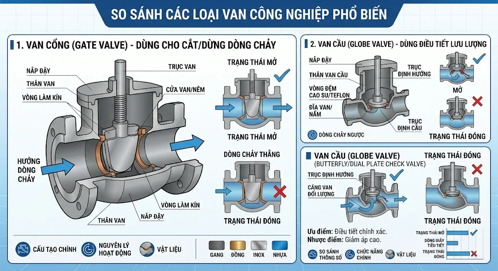 Cấu tạo Van nước một chiều gồm những bộ phận nào?