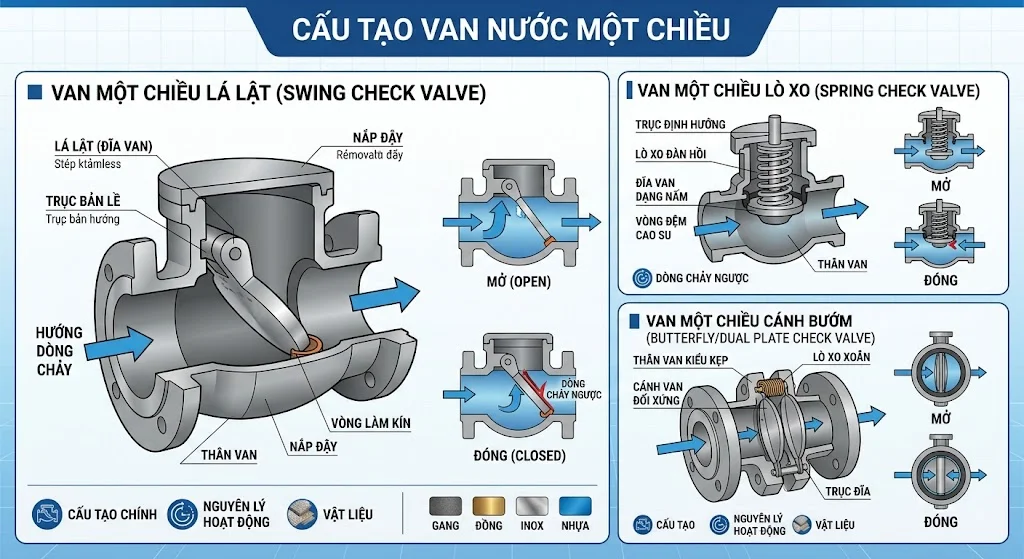 Van nước một chiều là gì?