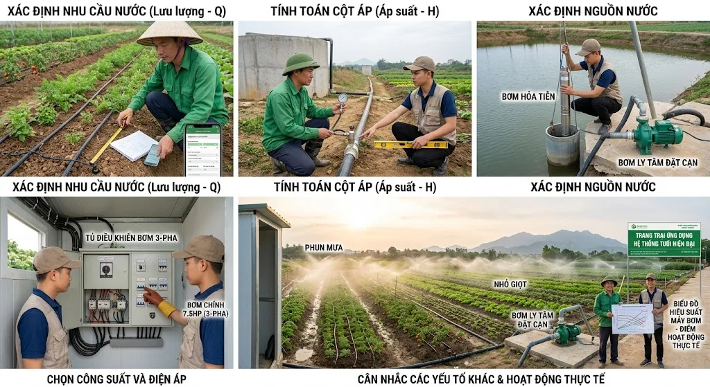 Cách tính lưu lượng cho hệ thống tưới