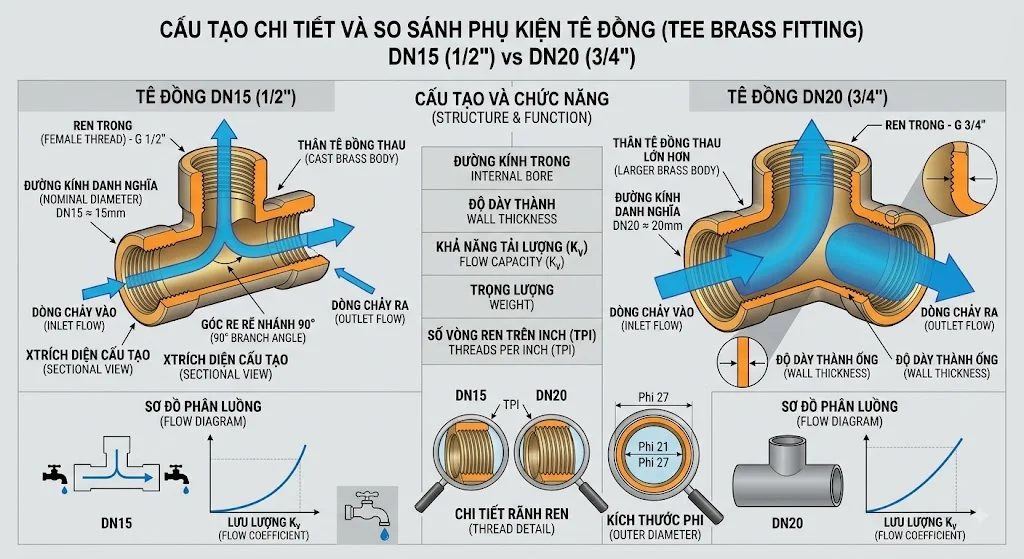 Các loại van DN15 và DN20 phổ biến