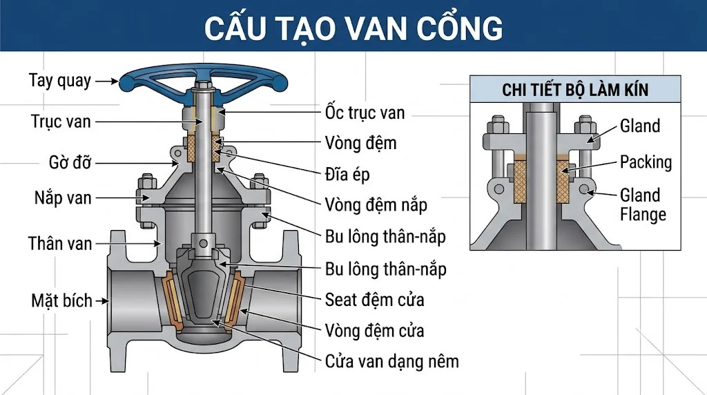 Nguyên lý hoạt động của Gate Valve Parts