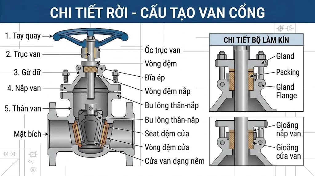 Thông số kỹ thuật của Gate Valve Parts