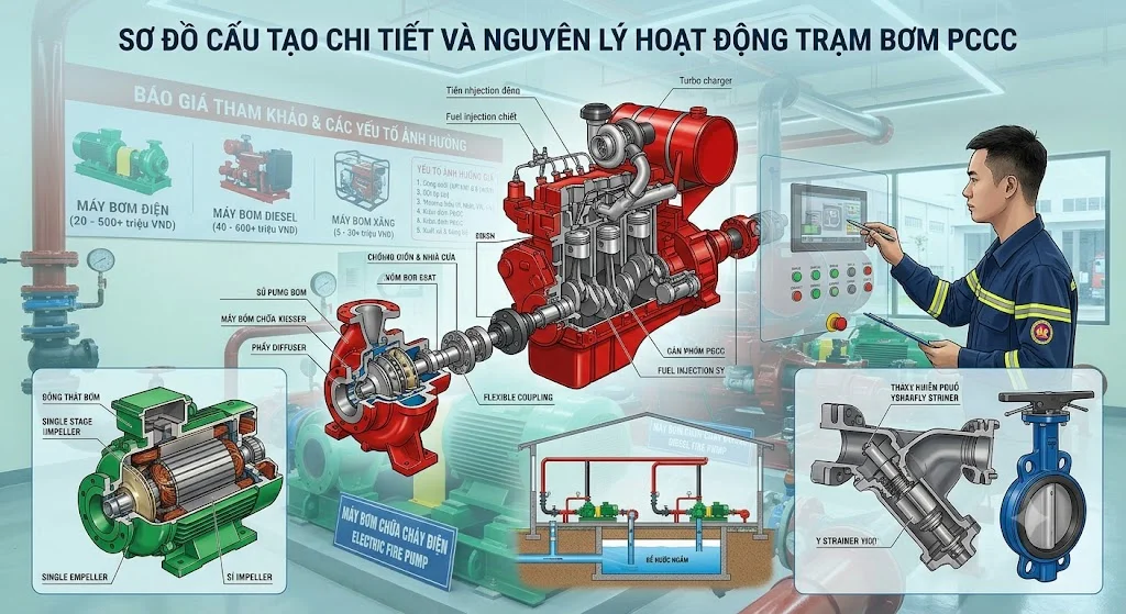 Các loại máy bơm nước cứu hỏa phổ biến