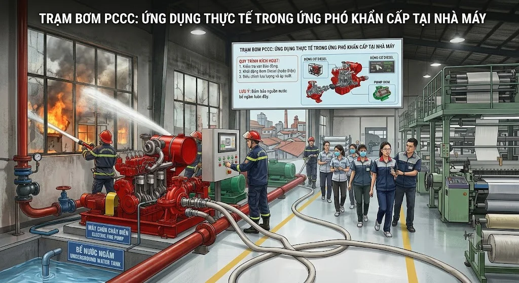 Cấu tạo máy bơm nước cứu hỏa