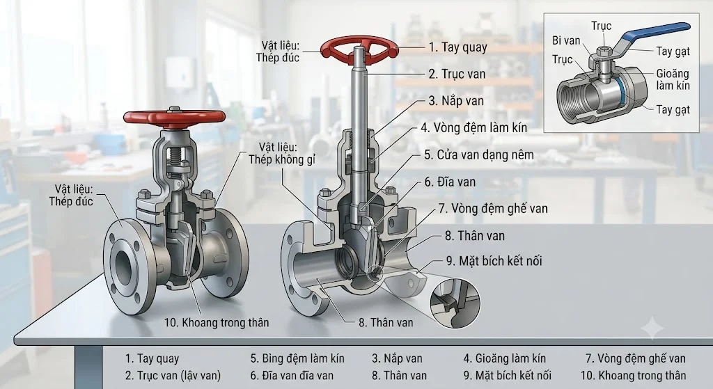 Những yếu tố ảnh hưởng đến giá van thép