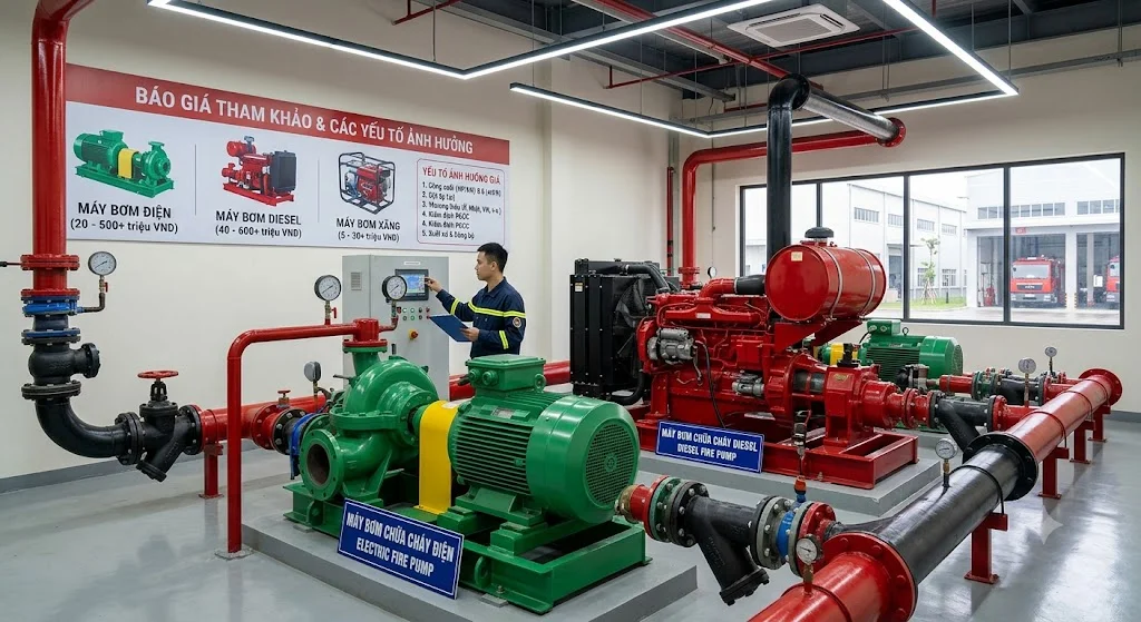 Giá máy bơm nước cứu hỏa bao nhiêu?