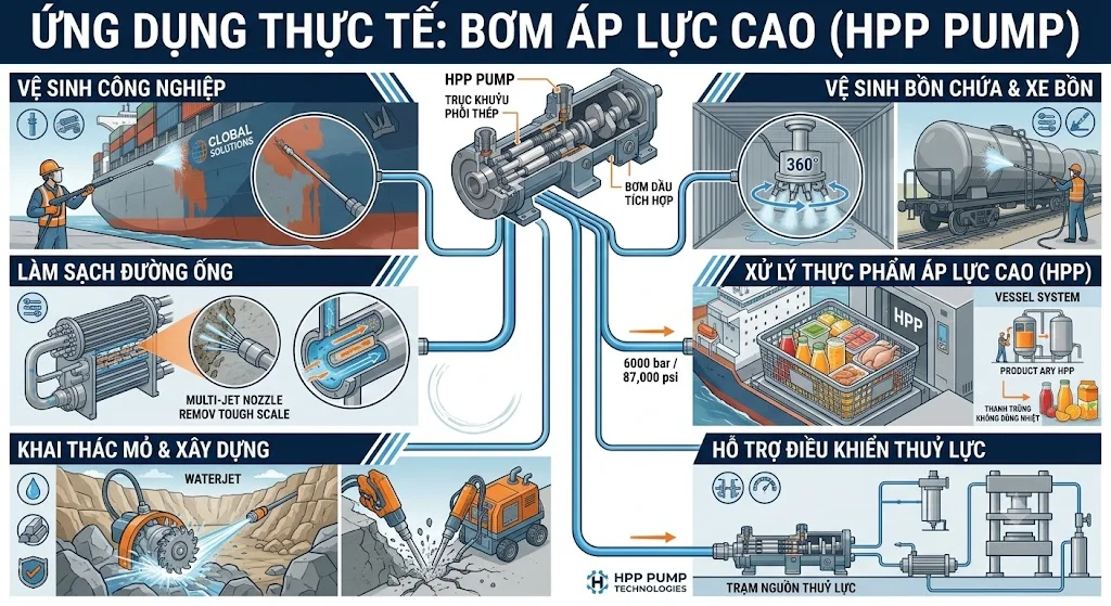 HPP Pump được sử dụng ở đâu?