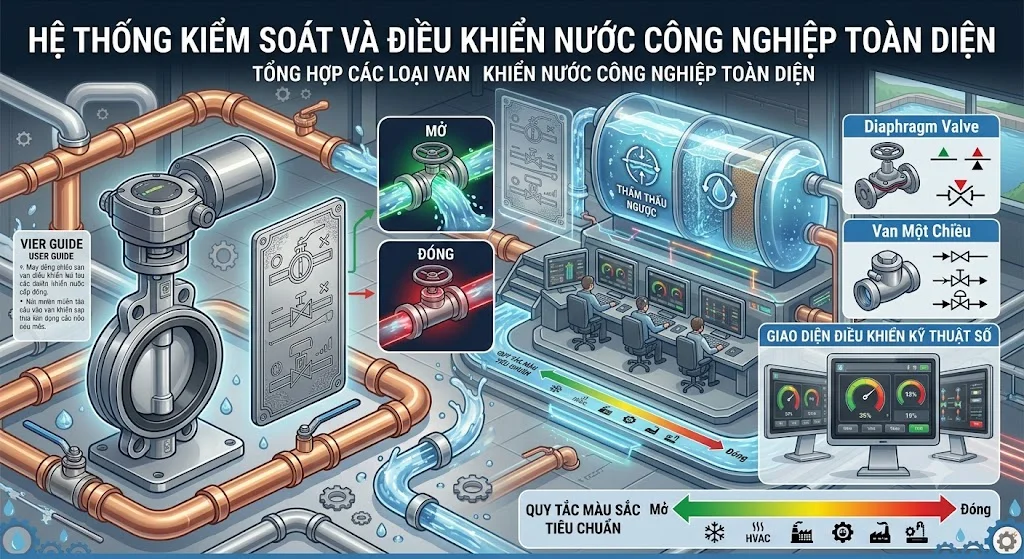 Ký hiệu đóng mở van nước trên bản vẽ kỹ thuật