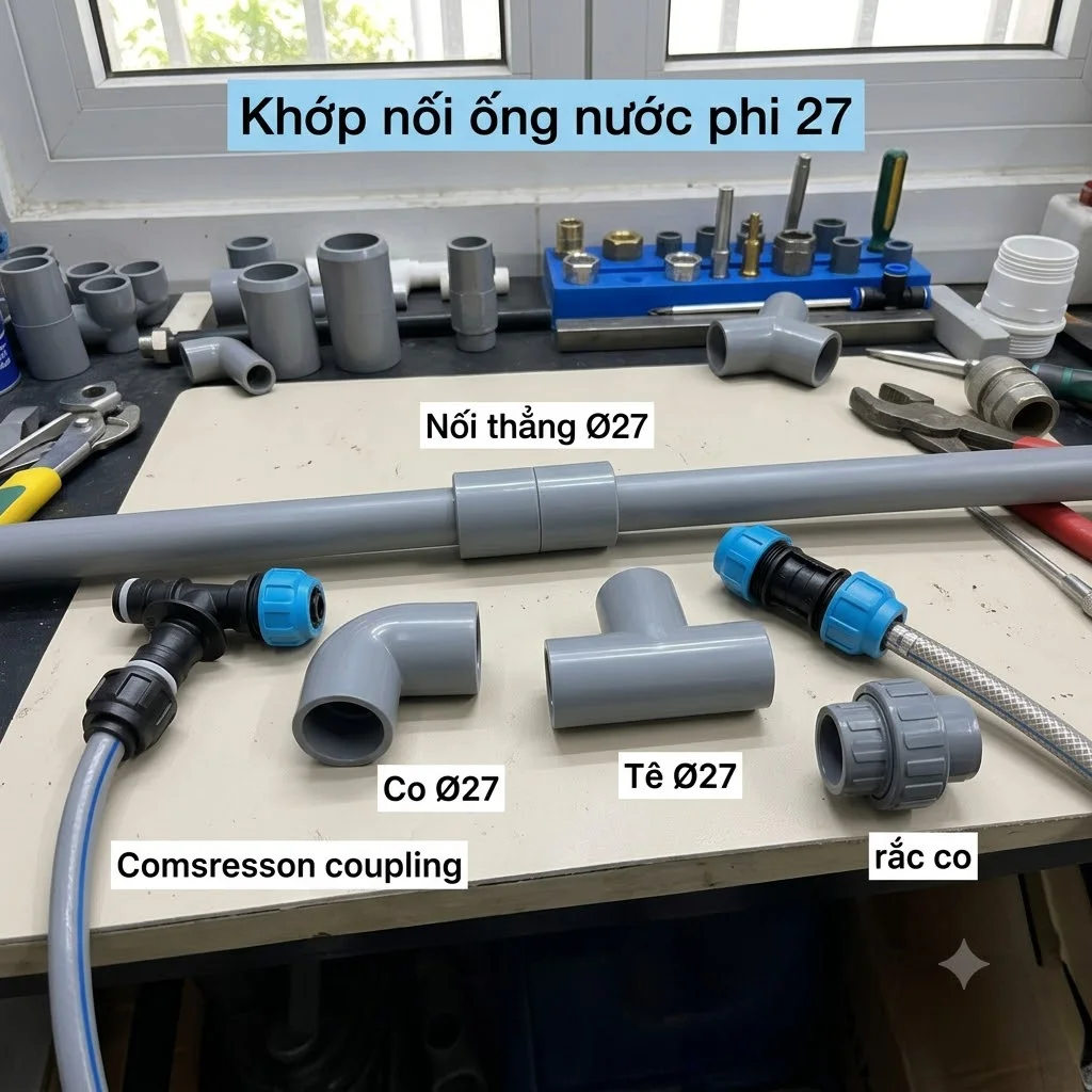 Nguyên lý hoạt động của khớp nối ống nước phi 27