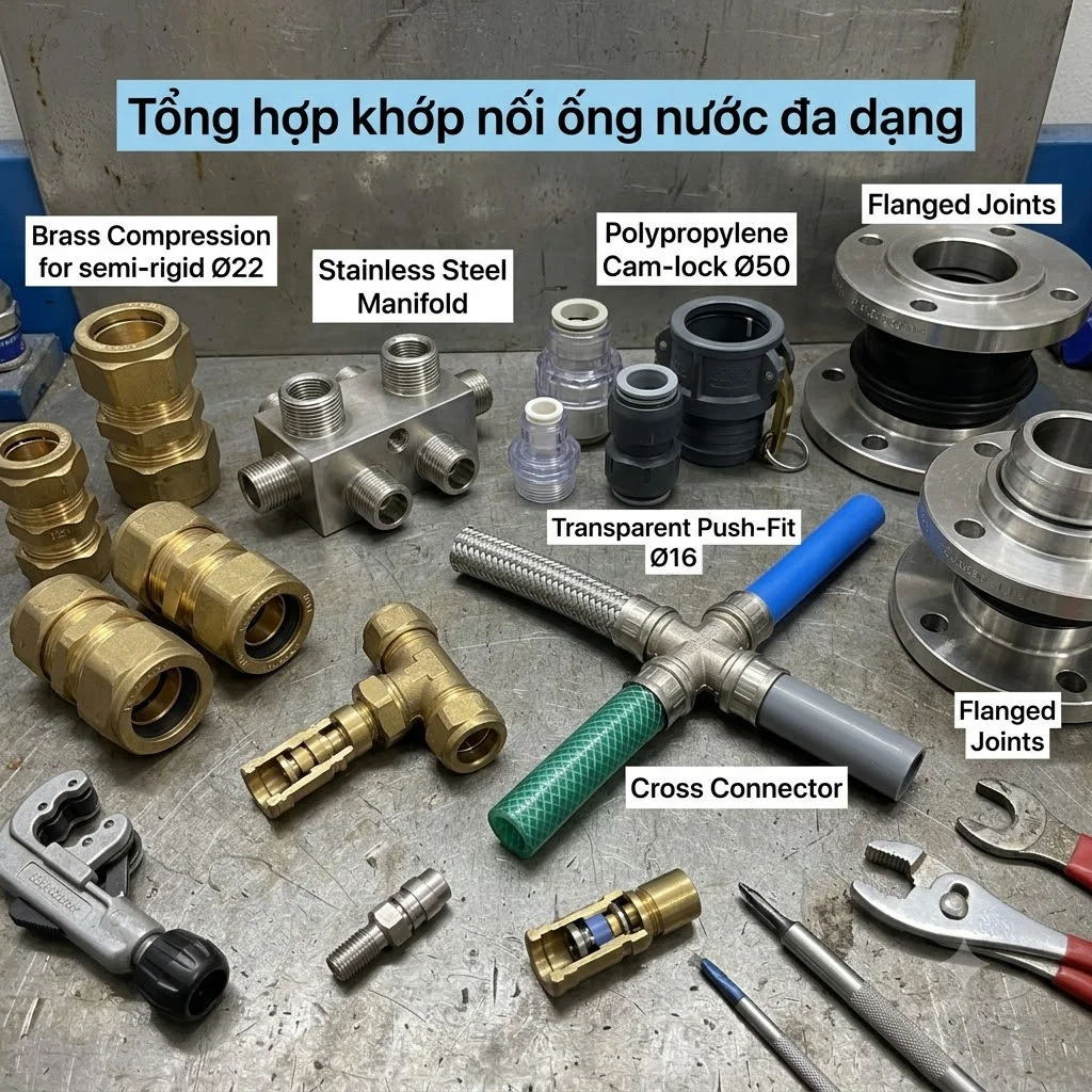 Thông số kỹ thuật của khớp nối ống nước phi 27
