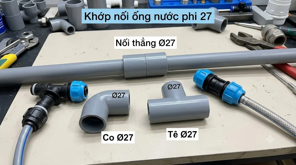 Khớp nối ống nước phi 27 là gì?