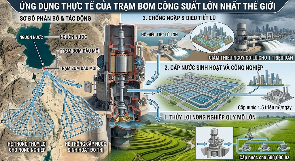 Có máy bơm đơn lẻ nào lớn hơn 139 MW không?