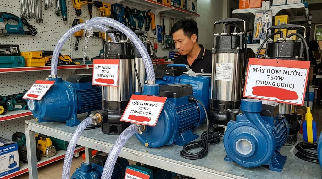 Máy bơm nước 750W Trung Quốc có tốt không?