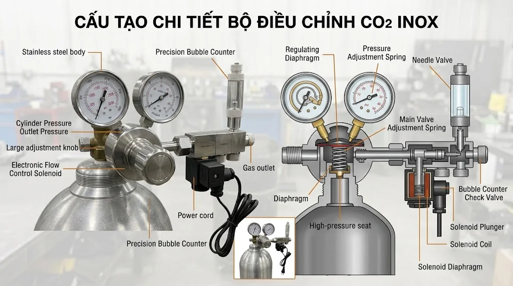 Ưu điểm của Stainless Steel C O2 Regulator