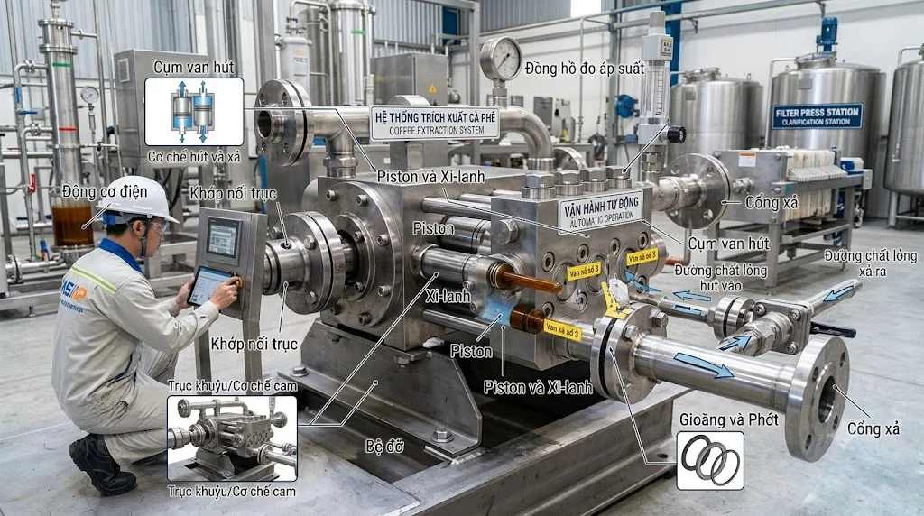Ưu điểm của Stainless Steel Piston Pump
