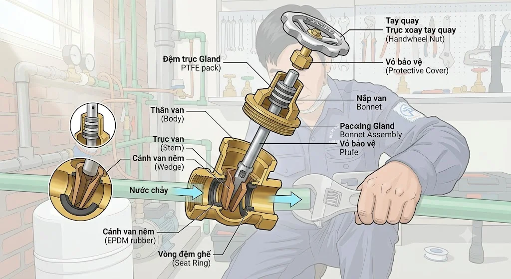 Cấu tạo của Van đồng 27Cấu tạo của Van đồng 27