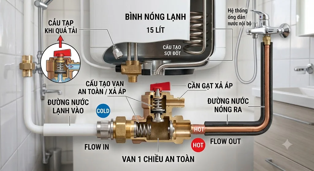 Các loại Van 1 chiều nóng lạnh phổ biến