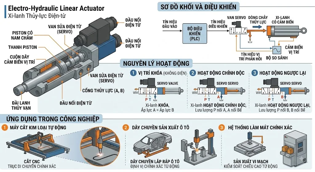 Nguyên lý hoạt động của van 4 cửa 3 vị trí